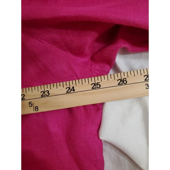 Lauren Ralph Lauren 100% Linen Button Up Shirt Fuchsia Blouse 2XL Women’s Plus - Picture 11 of 16